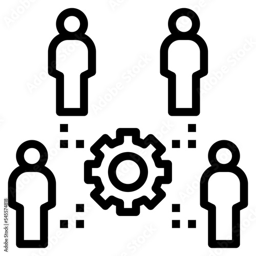 interdependence outline style icon photo