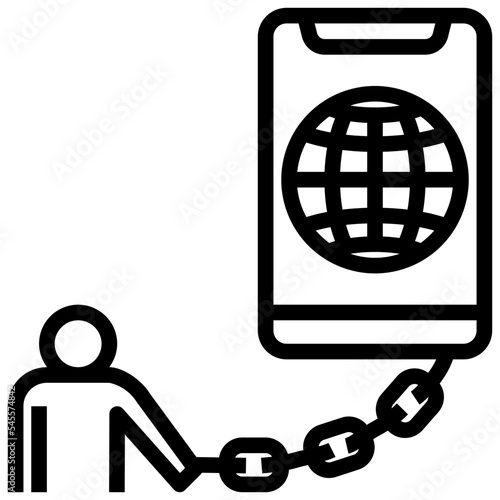 internet outline style icon