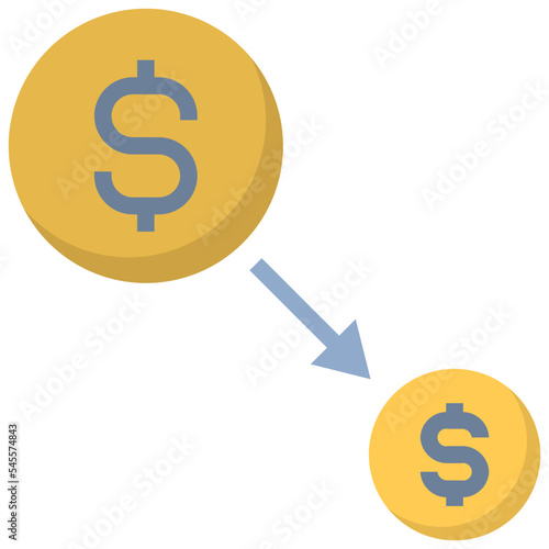 economic flat style icon