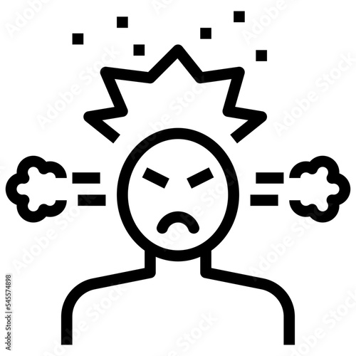 irritability outline style icon