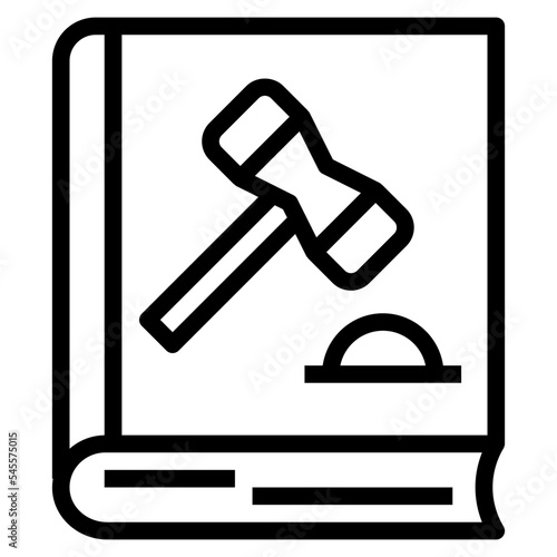 law outline style icon