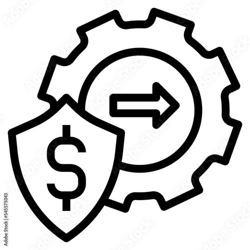 lean outline style icon