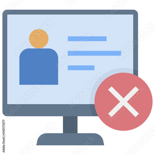 fake flat style icon