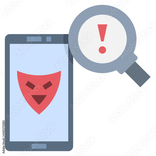 fake news flat style icon