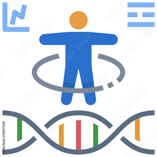 genetic flat style icon