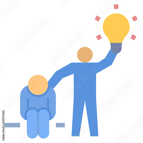 give opportunity flat style icon