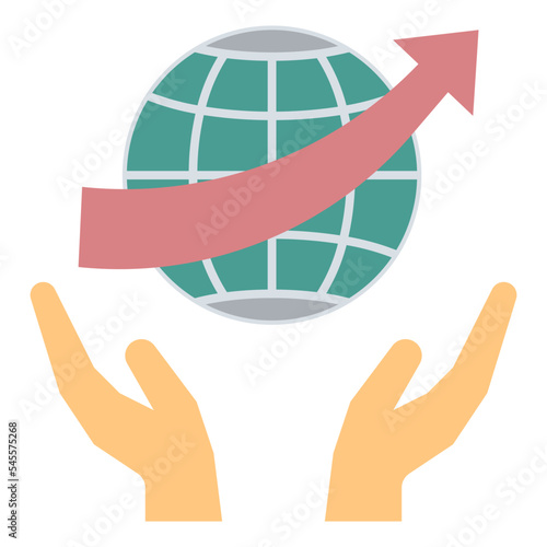 globalization flat style icon