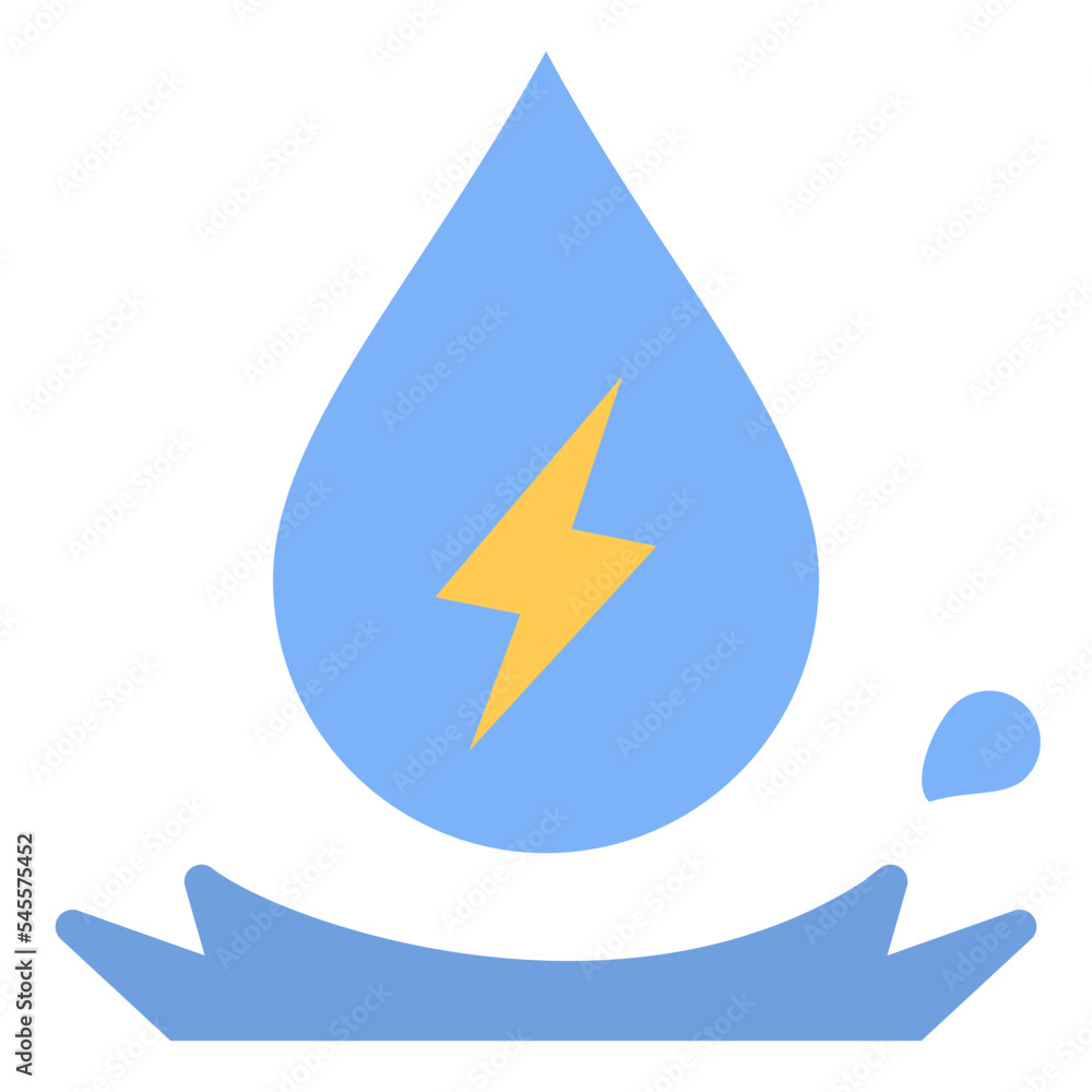 hydroelectric flat style icon hydroelectric flat style icon