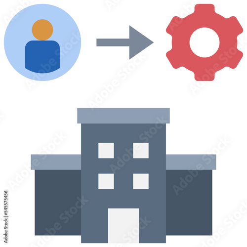 hyperautomation flat style icon