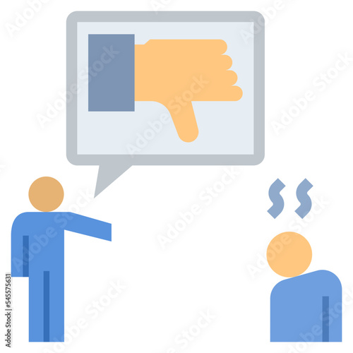 insult flat style icon
