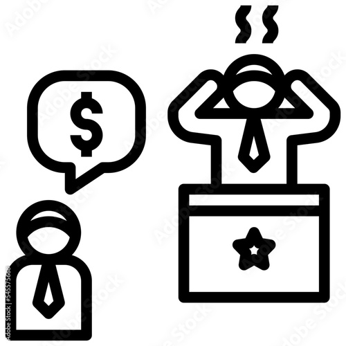 negligence outline style icon