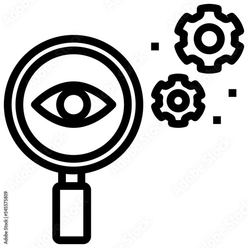 observation outline style icon