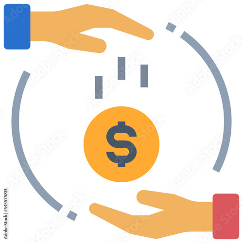 loan flat style icon