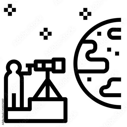 observation outline style icon