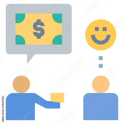 loan flat style icon