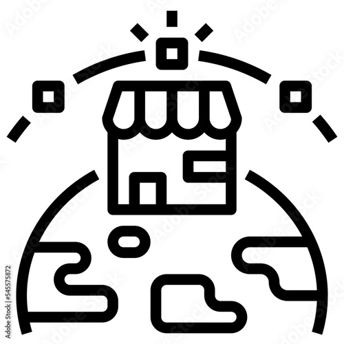 oligopoly outline style icon