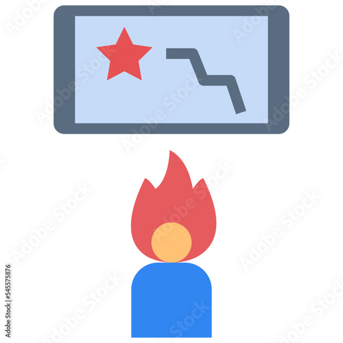 loss flat style icon
