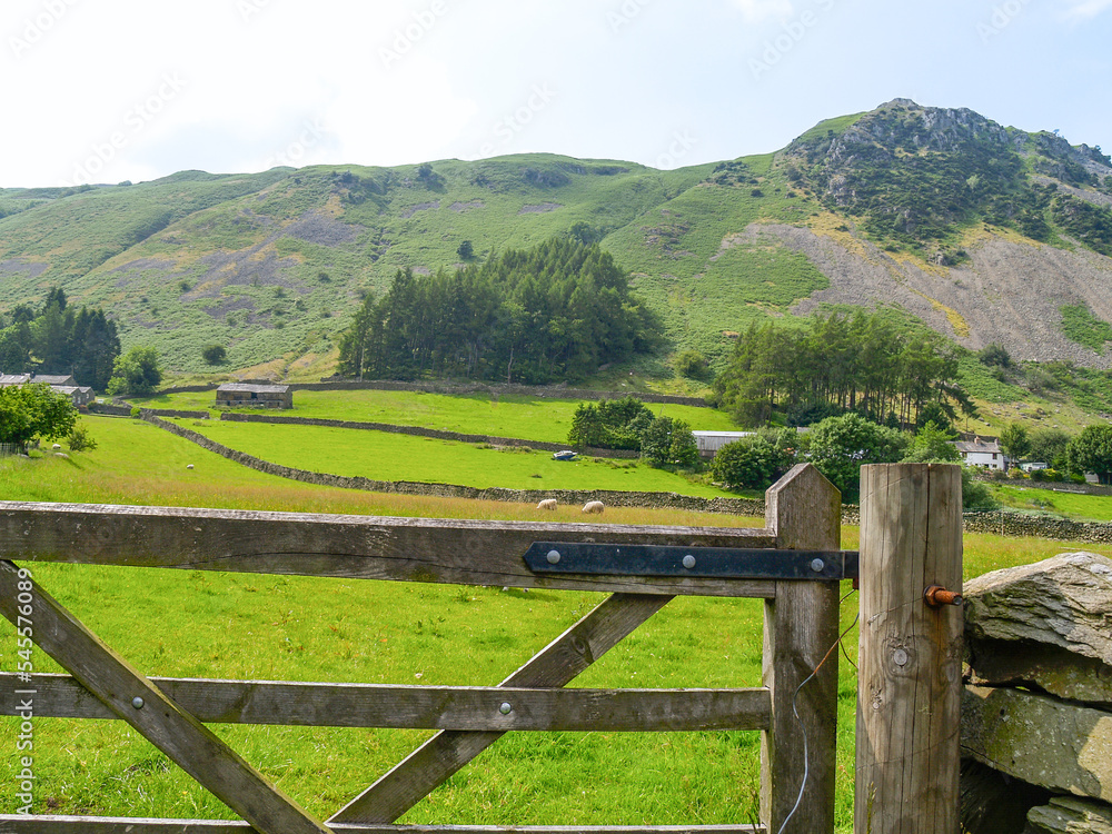 British rural landscape rolling green fields British rural landscape rolling green fields