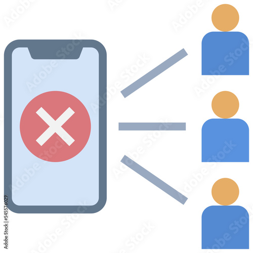 misinformation flat style icon