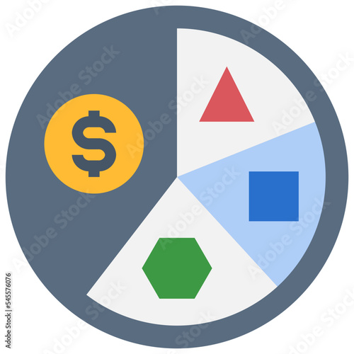 money flat style icon