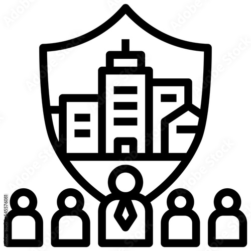 participate outline style icon