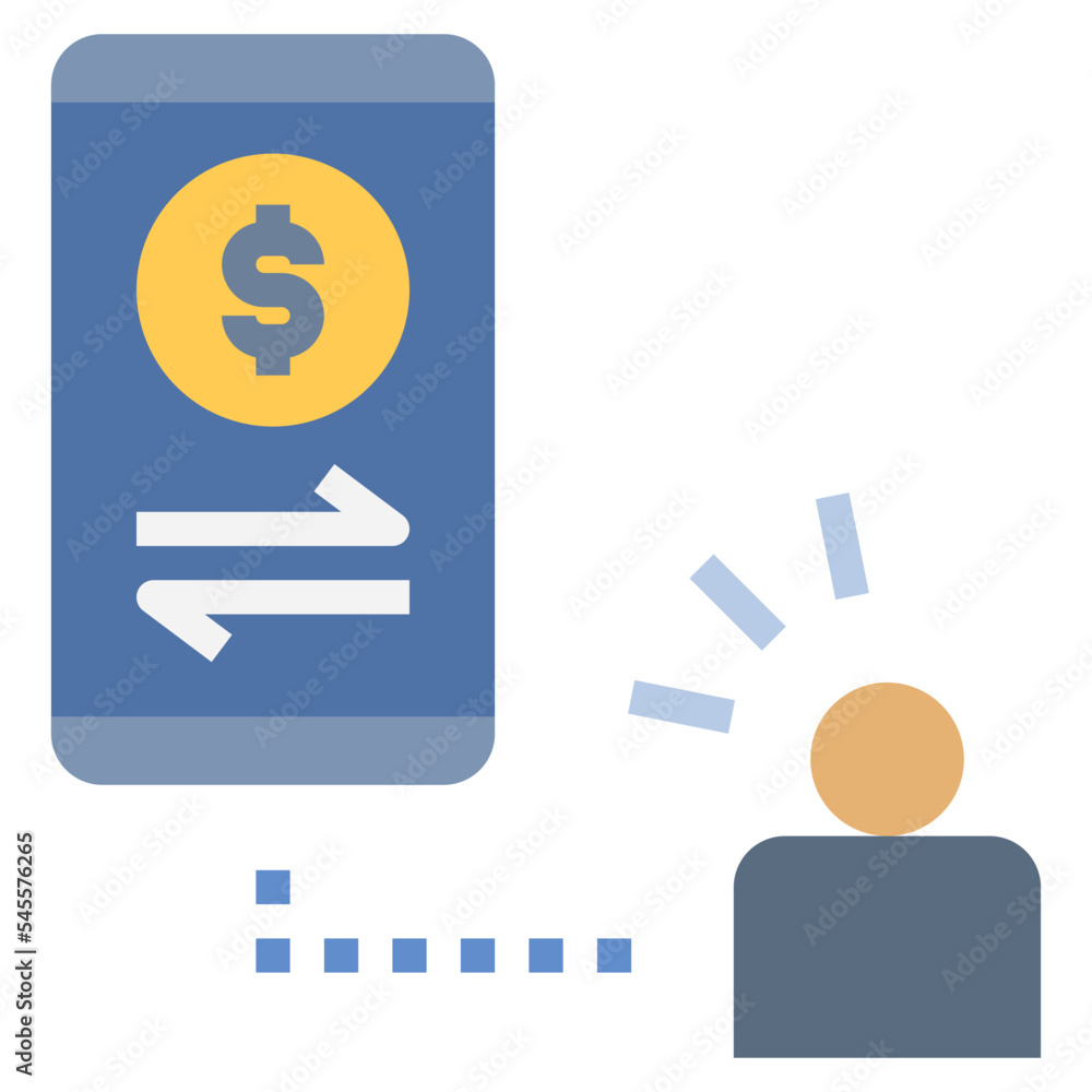 online payment flat style icon online payment flat style icon