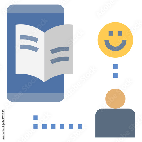 online news flat style icon