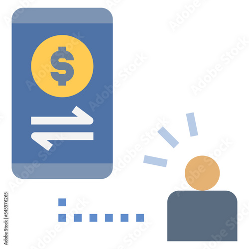 online payment flat style icon