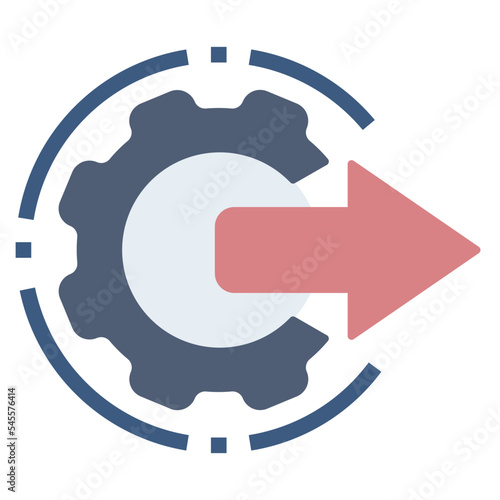 output flat style icon