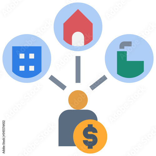 ownership flat style icon
