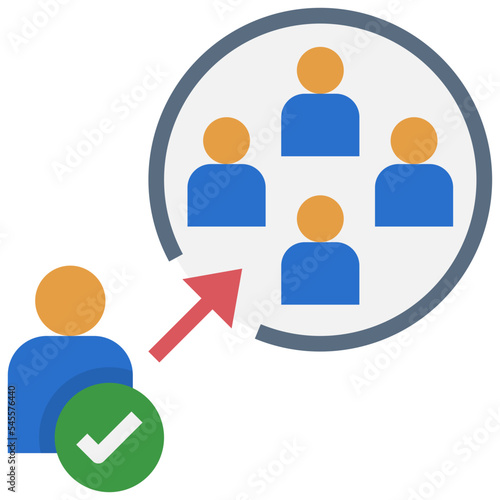 participation flat style icon