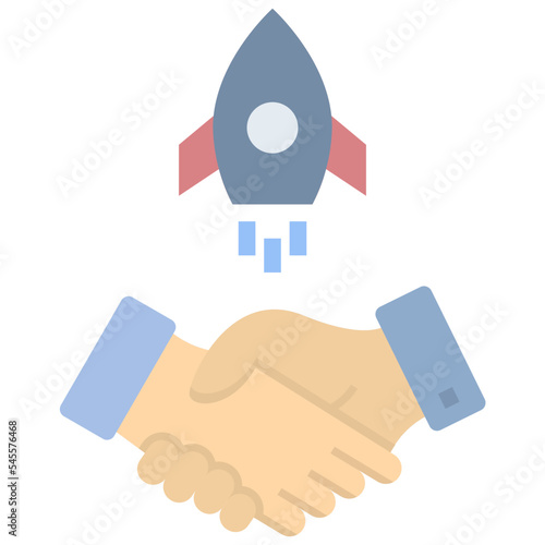 partner flat style icon