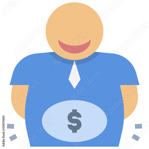 politician flat style icon