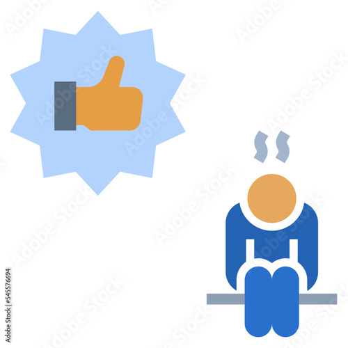 praise flat style icon