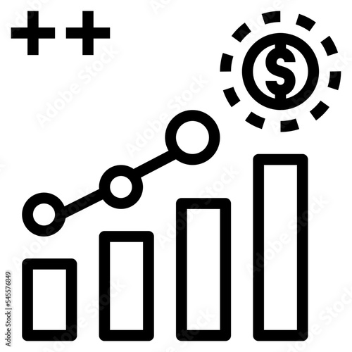 profit outline style icon