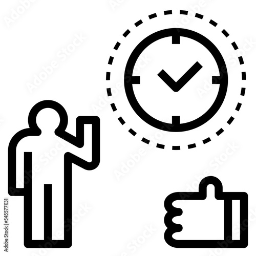 punctual outline style icon