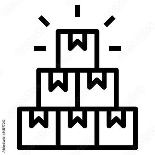 quantity outline style icon
