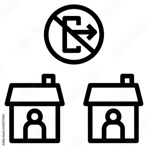 quarantine outline style icon