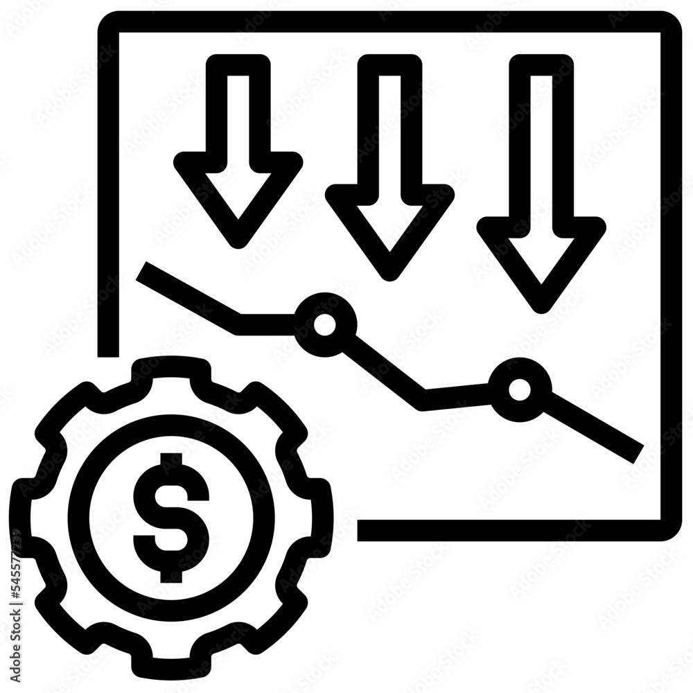 Obraz premium regression outline style icon
