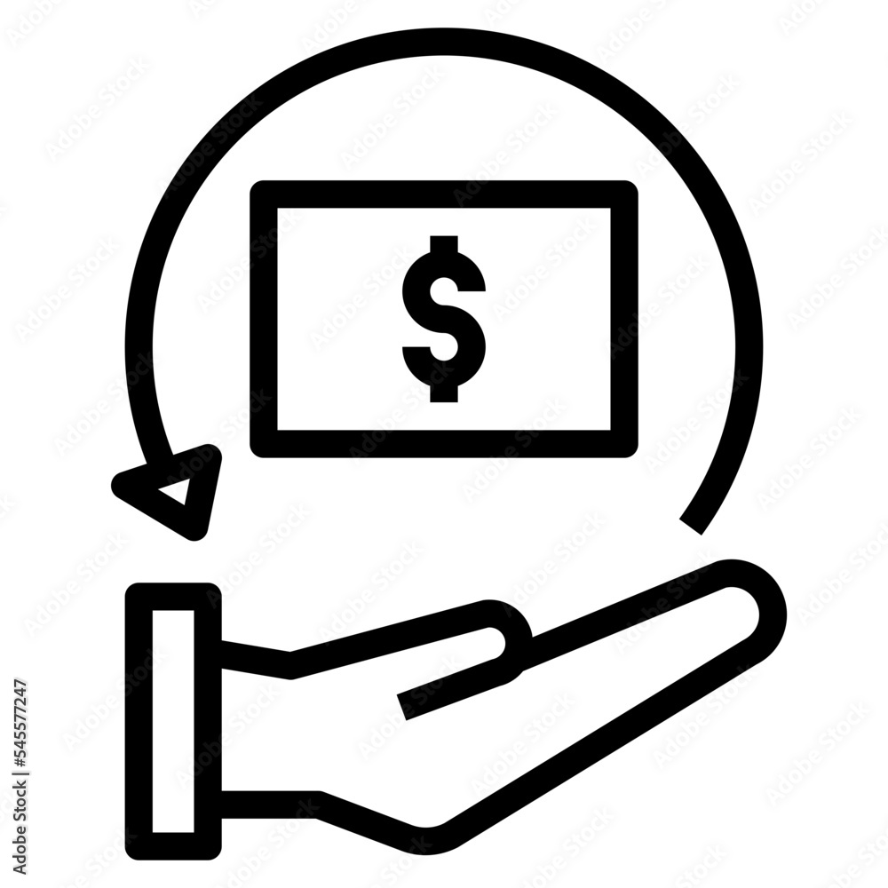 reimbursement outline style icon reimbursement outline style icon