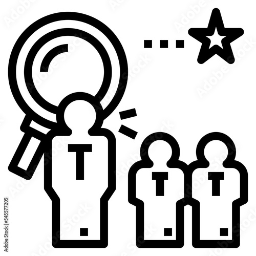 recruiter outline style icon