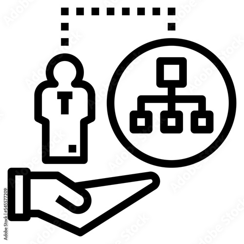 recruitment outline style icon