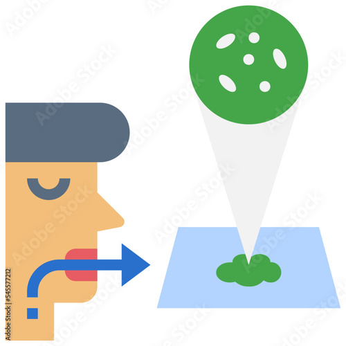 saliva test flat style icon