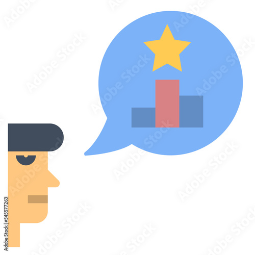 self motivation flat style icon