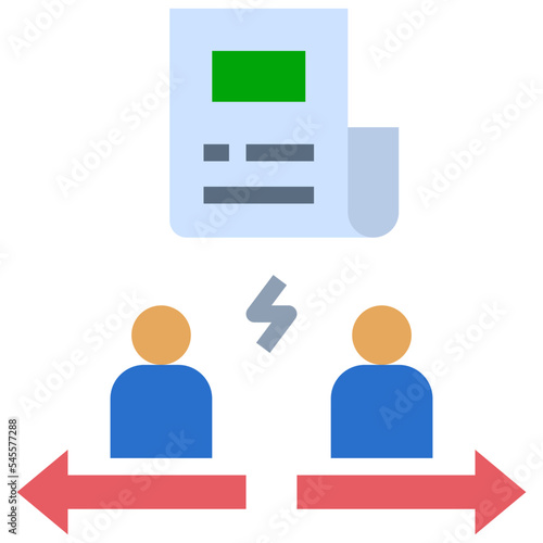 separate flat style icon