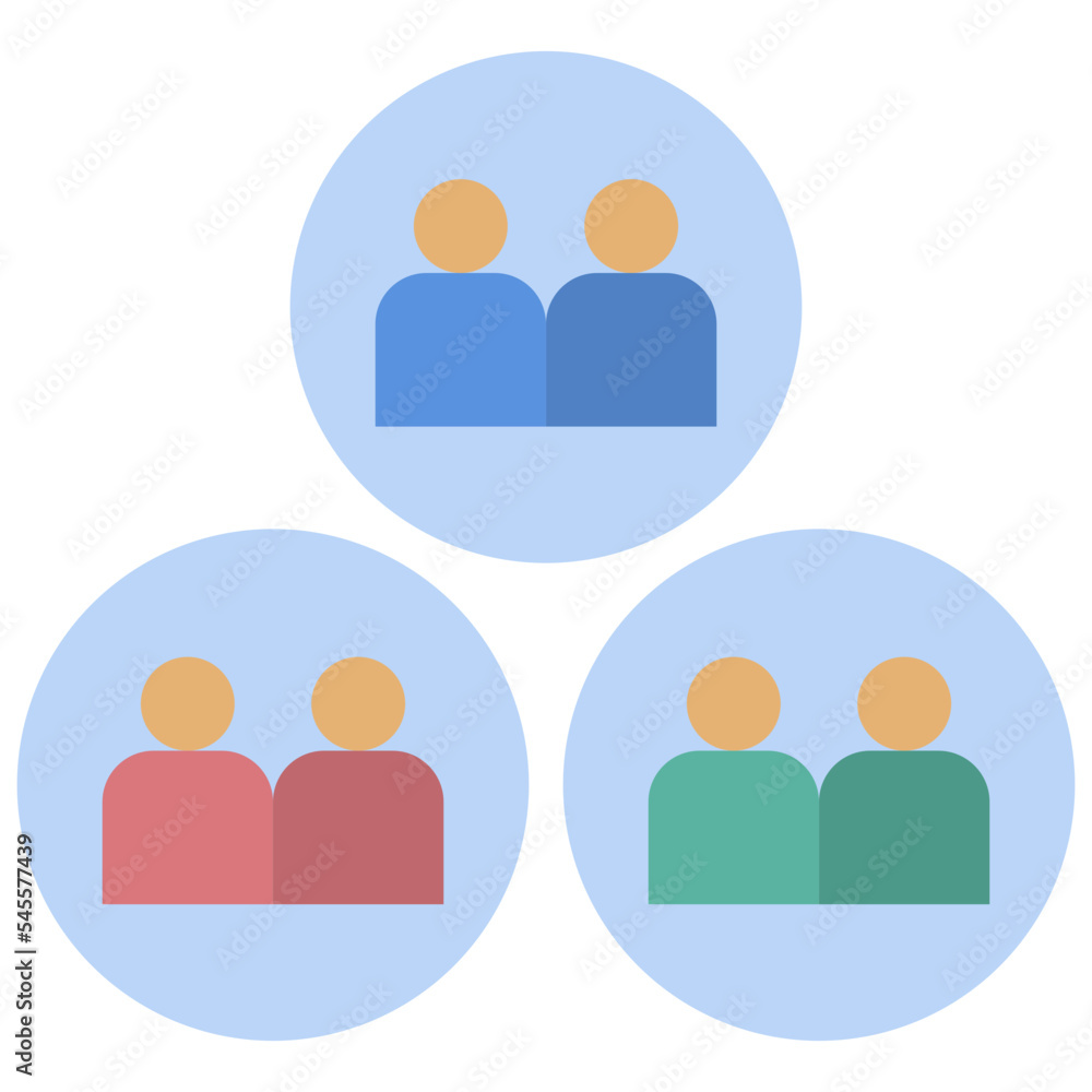 social flat style icon social flat style icon