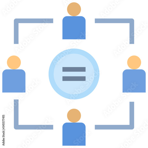 social flat style icon