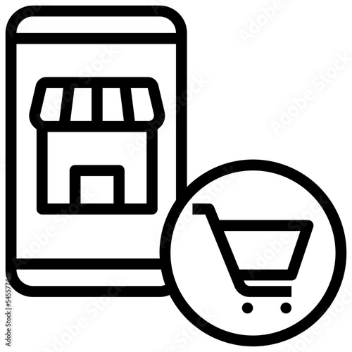 retailer outline style icon