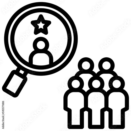 screening outline style icon