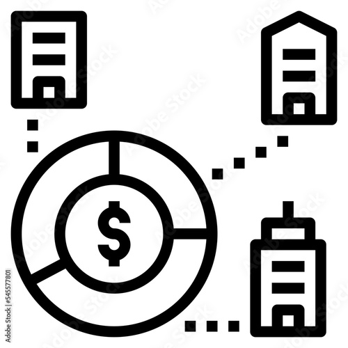 shareholder outline style icon